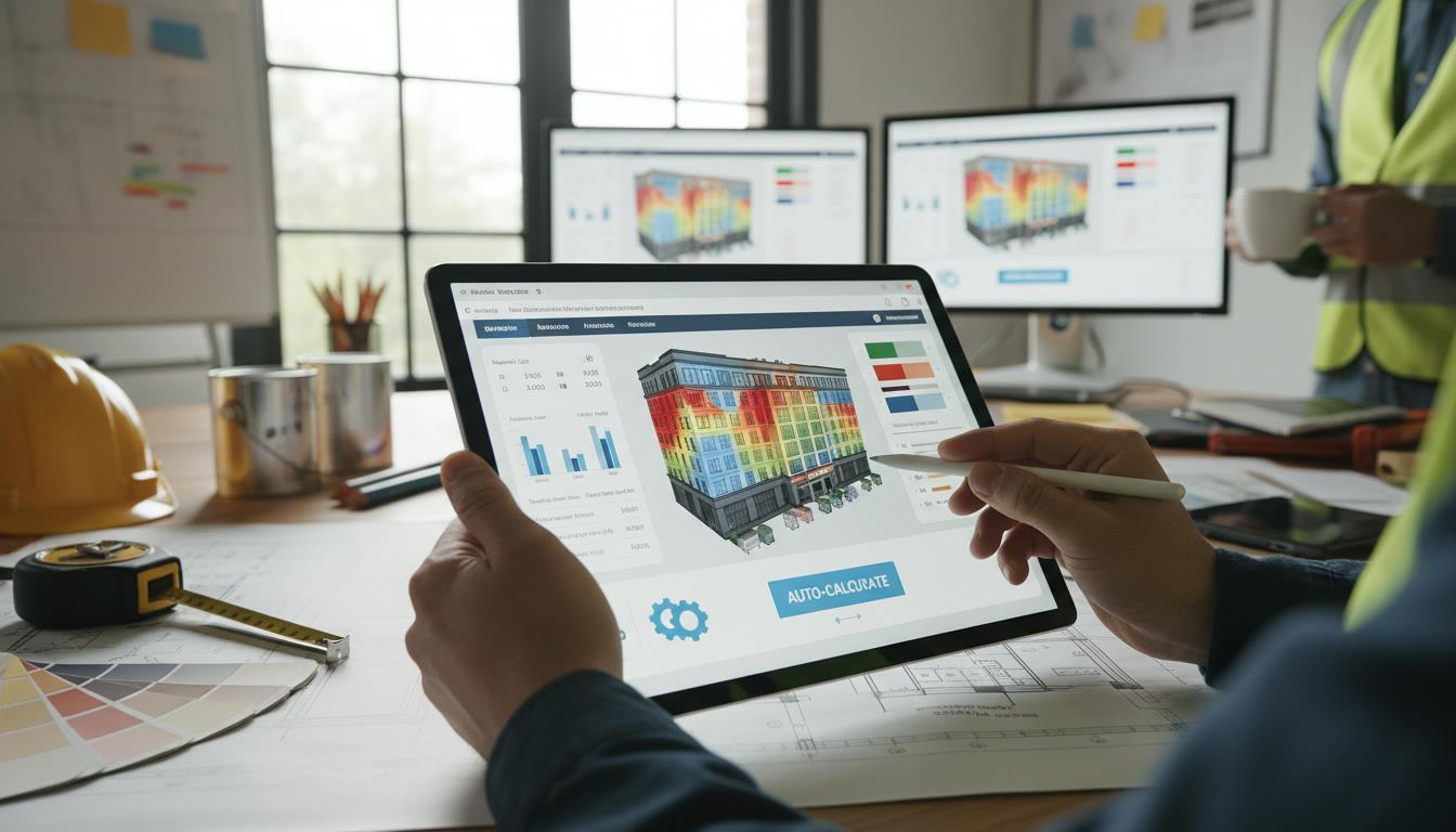 Contact Dashboard voor geautomatiseerde calculatie in het schilderwerk met normtijden, materiaalkosten en offertegegevens